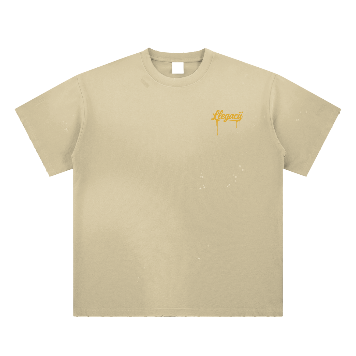 Hand-Frayed Sunfade Paint Splatter T-Shirt
