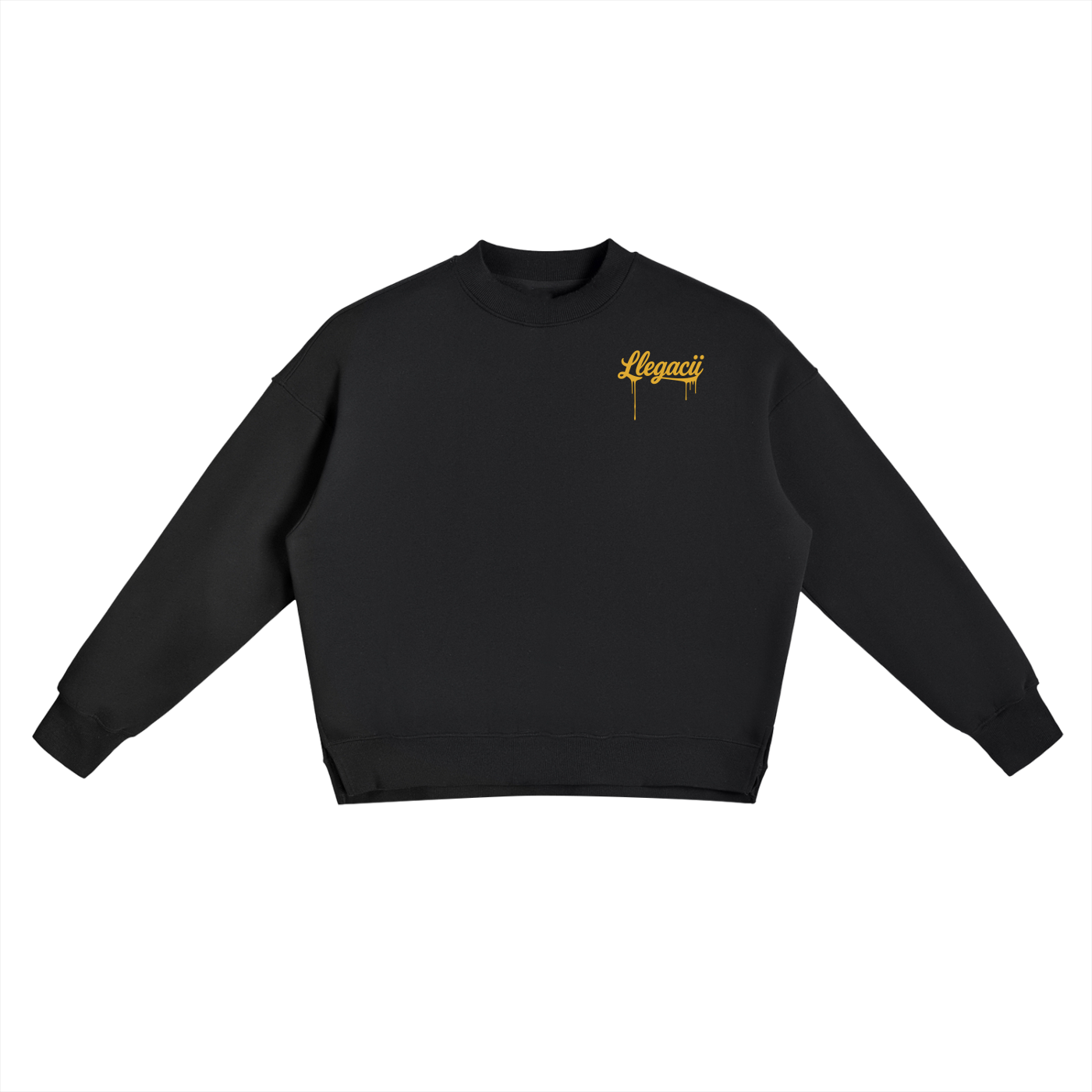 Fleece Side Slit Crewneck Sweatshirt