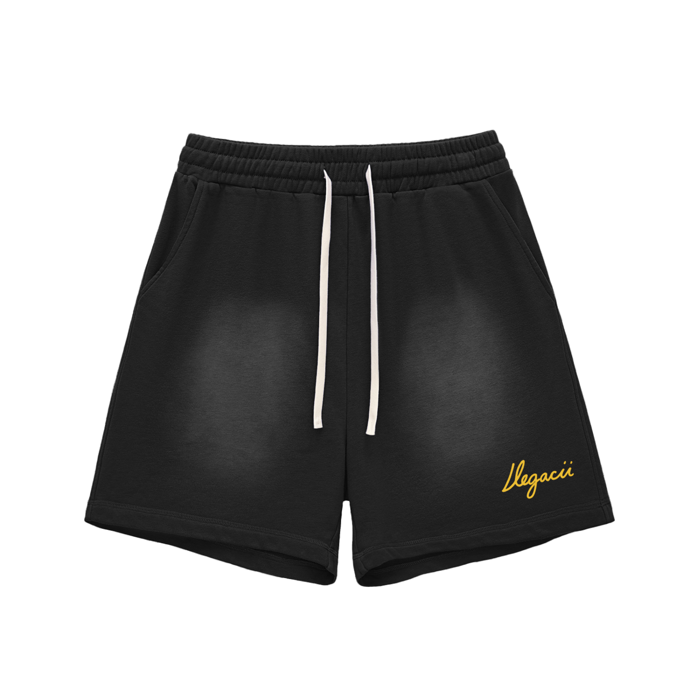 Sun Fade Raw Edge Cotton Shorts
